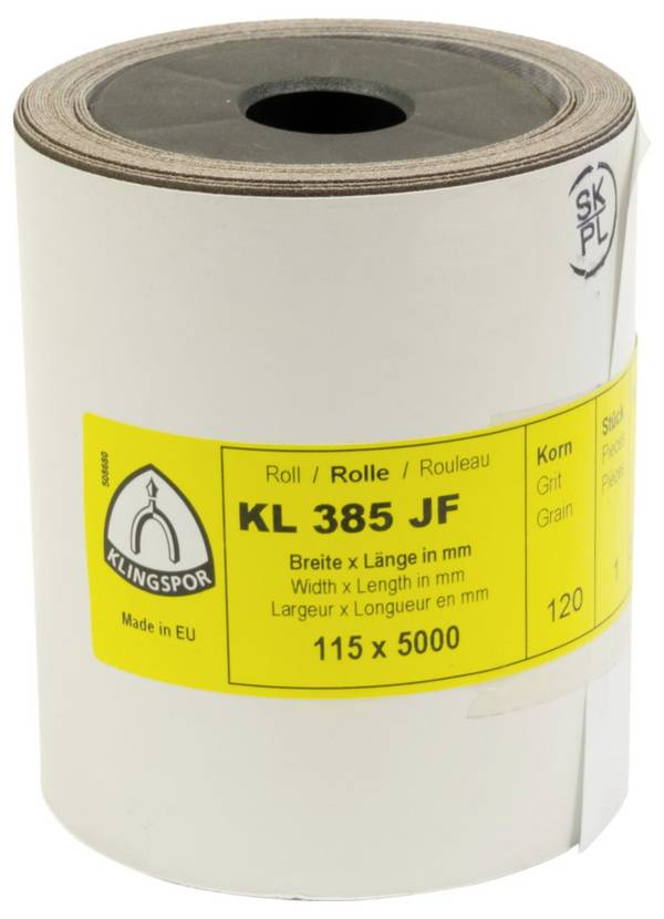 Klingspor KL 385 JF 278791 Sandpaper roll Grit size 120 (L x W) 5000 mm x 115 mm 1 pc(s)