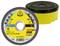 A metal cutting disc labeled 'Klingspor' with specifications '125 x 1.2 x 22.23 mm' and 'Art. 355379', next to a round yellow storage container.