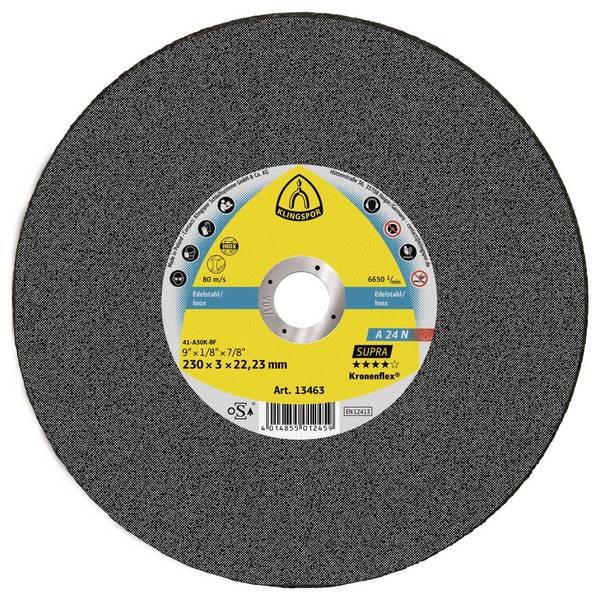 Klingspor A 24 N Supra 13463 Cutting disc (straight) 230 mm 25 pc(s) Stainless steel