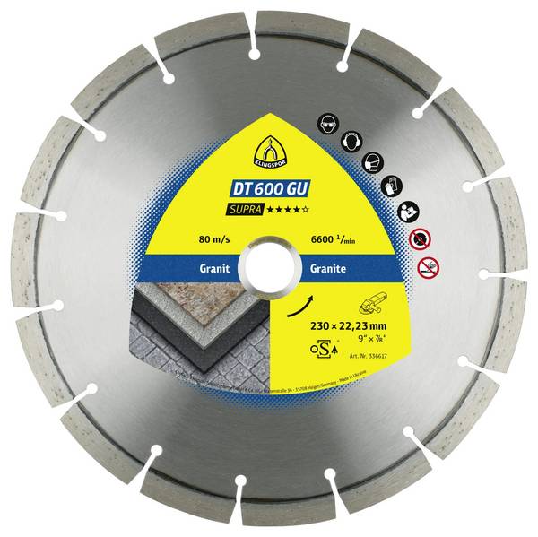 Klingspor 336614 DT 600 GU Supra Diamond cutting disc Diameter 115 mm Bore diameter 22.23 mm Granite, Terazzo 1 pc(s)
