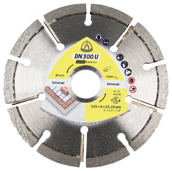 Klingspor 666279 DN 300 U Extra Diamond cutting disc Diameter 115 mm Bore diameter 22.23 mm Screed, Plaster, Foamed concrete 1 pc(s)