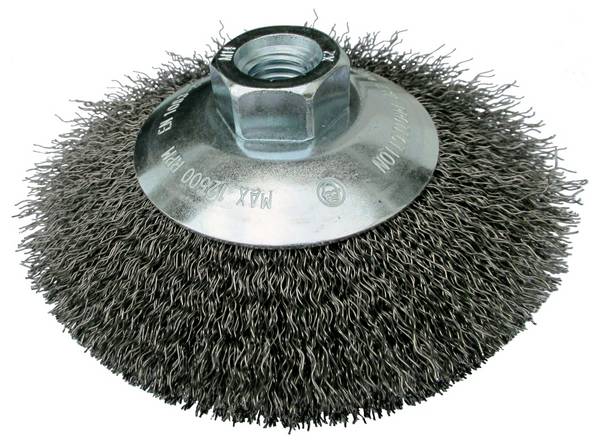 Klingspor BK 600 W conical brush, 125 mm thread M 14 0.3 steel BK 600 W  370724 1 pc(s)