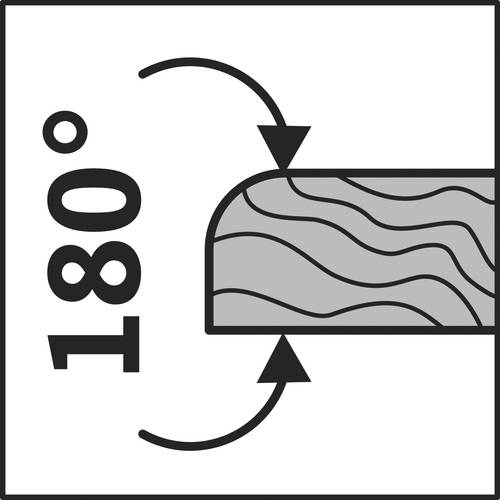 Diagram showing a 180-degree rotation of a wooden texture illustration, indicating the direction of flipping with arrows.