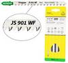 Klingspor 670539 JS 901 WF jigsaw blades, 115 x 8 x 1.45 mm useful length 90 chrome-vanadium, cross-ground, conical, 9 teeth per inch, SB-packed in a cardboard box 5 pc(s)