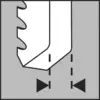 'Do not use pocket hole screws in MDF or particleboard'; Graphic showing a screw splitting a board, indicating caution against usage.