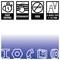 'Fast drying', 'permanent', 'xylene free', and '2-sided tips 1/0.7 mm' icons. Symbols for various surfaces: metal, wood, plastic, etc.