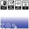 'Visible', 'Heat Resistant', 'High Visibility', 'Made in USA'. Icons depict welding, flame, eye, and American flag. Industrial theme.