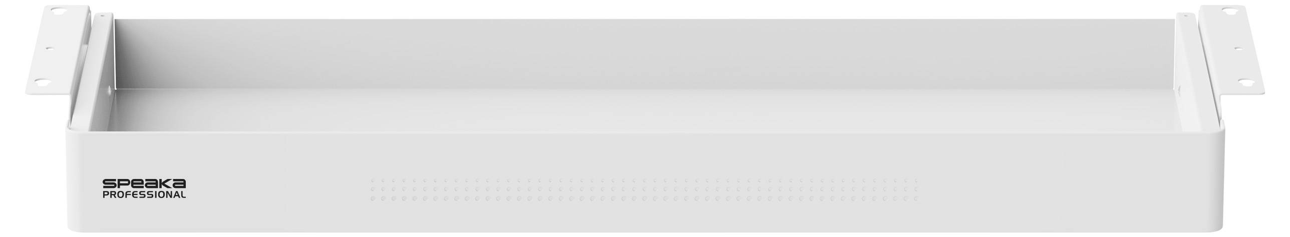 A white, rectangular metal enclosure rack mount with ventilation slots, used for housing electronic equipment, labeled 'SEFIK' on the side.