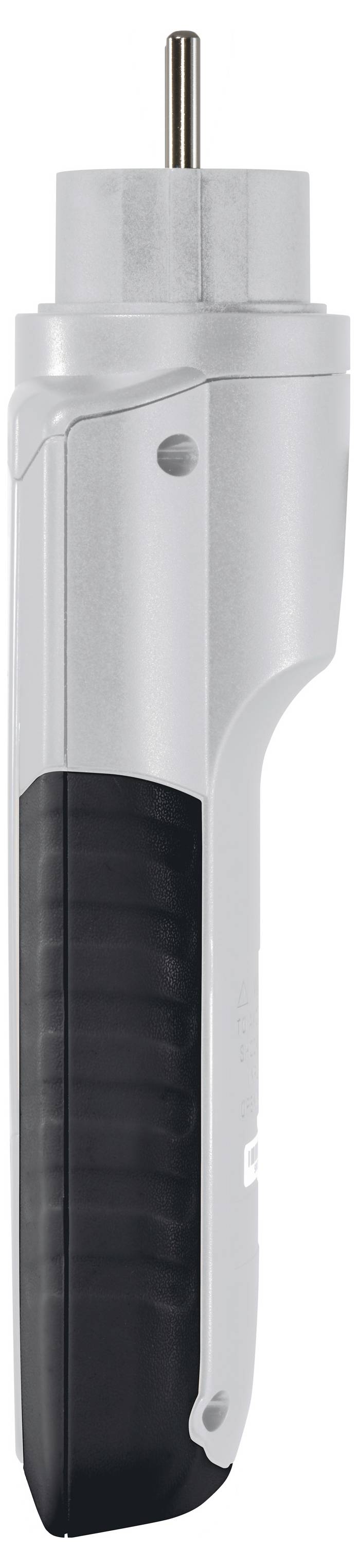 A white and black electric screwdriver with a metallic tip, designed for precision work, angled profile view.