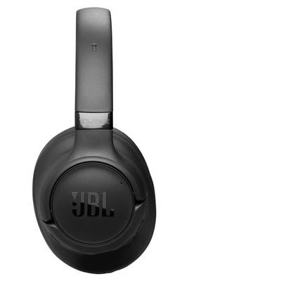 Black over-ear JBL headphones shown on a white background, featuring a simple and sleek design.