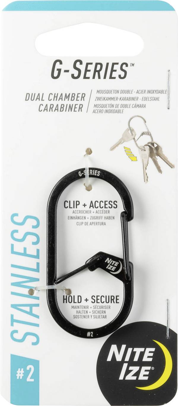 NITE Ize Key carabiner NI-GS2-01-R6 G-Series #2 Black 1 pc(s)