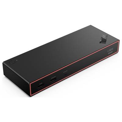 A black rectangular USB docking station with two USB ports on the front, branded with 'ThinkPad' on the top corner.