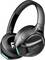 Black over-ear headphones with the name 'LogiLink' on the side, featuring blue accent lights on the ear cups.