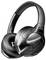 Black over-ear gaming headset with a built-in adjustable microphone, featuring ergonomic design and cushioned ear cups for comfort.