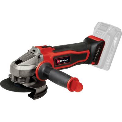 A red and black cordless angle grinder with a side handle, showing the brand logo on its side.