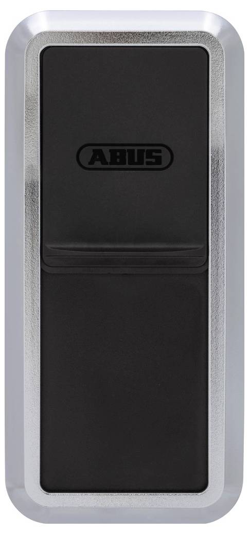 Rectangular black and silver wall-mounted combination lock box with the 'ABUS' logo centered on top.