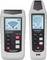 'Voltcraft LSG-20' cable locator devices, one marked 'Transmitter' and the other 'Receiver', both with digital screens and buttons.