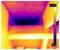 'Infrared thermal image showing a heat discrepancy in a building structure, with temperatures ranging from -0.1°C to 4.1°C.'