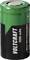Green rechargeable Voltcraft 1000 mAh battery cell with black label and positive terminal visible<br>