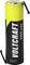 Yellow and black Volcraft 2602 AA battery labeled '2300 mAh' with bent metal tabs attached at top and bottom.