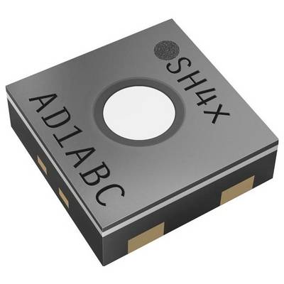 A square electronic component labeled 'SH4X AD1ABC' with a circular center and visible connectors on the sides.