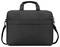 Black laptop bag with top handles and a detachable shoulder strap, featuring a sleek, minimalist design.
