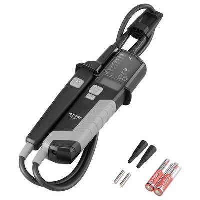 Wire tracer and cable tester kit with main handheld unit, two test probes, two metal adapters, and two AA batteries.<br>