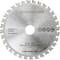 A circular saw blade with the brand name 'ROTHENBERGER' and specifications: 125 x 1.6/1.2 x 20 Z 32, for steel cutting, max 12700 RPM.