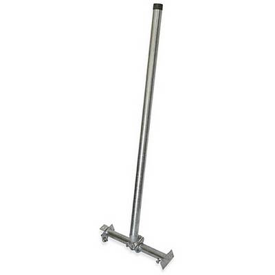 A tall, cylindrical metal roller handle with a rubber grip and a horizontal base, used for rolling and smoothing materials.