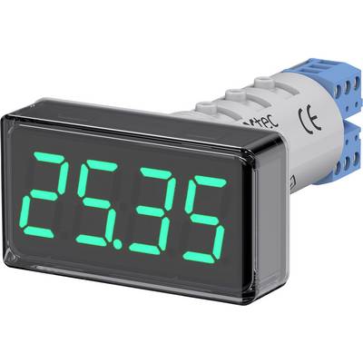 Digital display showing '25.35' in green numbers, mounted on a cylindrical base with connectors.