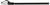 A black Ethernet cable with a metal connector is shown against a white background.