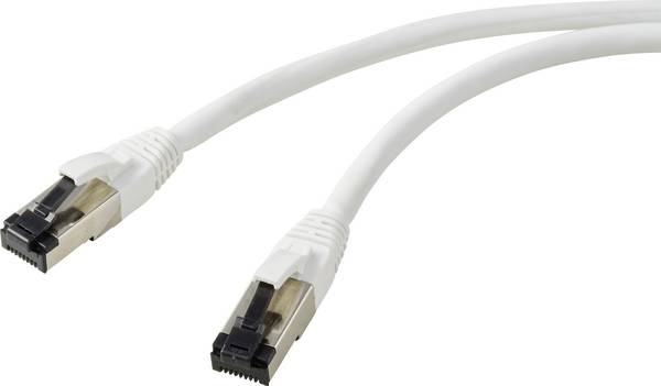 <br>  Renkforce<br>  RF-7106494<br>  RJ45<br>  Networks<br>  Patch cable<br>  CAT 8.1<br>  S/FTP<br>  3.00 m<br>  White<br>  <br>  1 pc(s)<br>