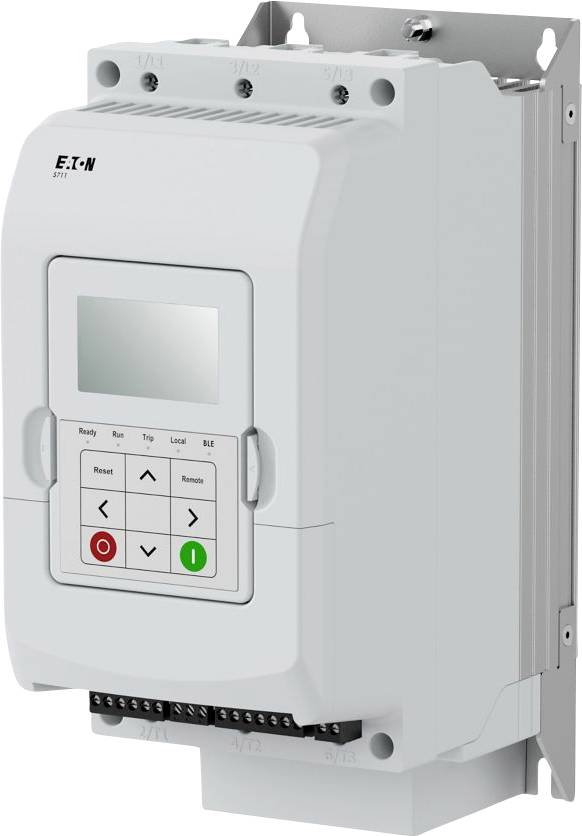 A digital motor drive with a screen and control buttons, used for managing motor performance in industrial applications.
