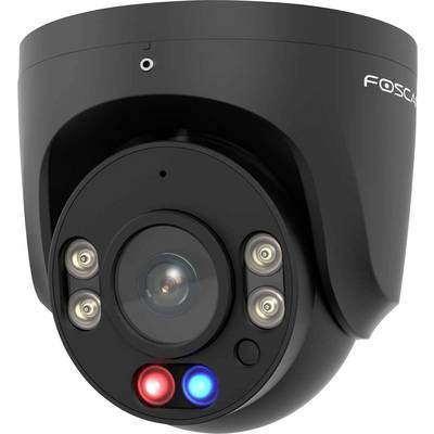 Security camera with multiple LEDs and lens, branded 'Foscam,' designed for surveillance.