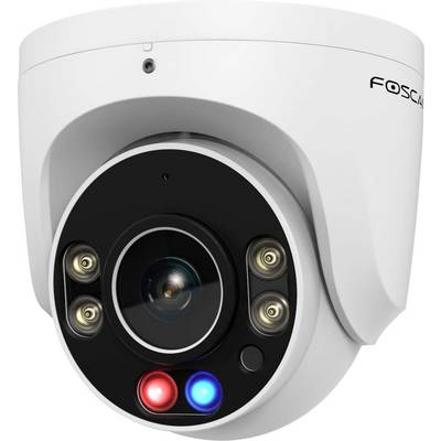 A white dome security camera with multiple lenses and infrared lights, capturing video for surveillance and monitoring purposes.
