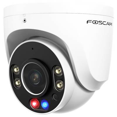 A white Foscam security camera with multiple LED lights and a lens in the center, designed for video surveillance.