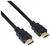 'Two HDMI cables with black connectors and gold-plated ends, suitable for transmitting audio and video signals between electronic devices.'