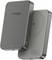 Two grey wireless power banks, with 'empower' branding, angled to show front LED indicators and back certification marks, including Qi logo.