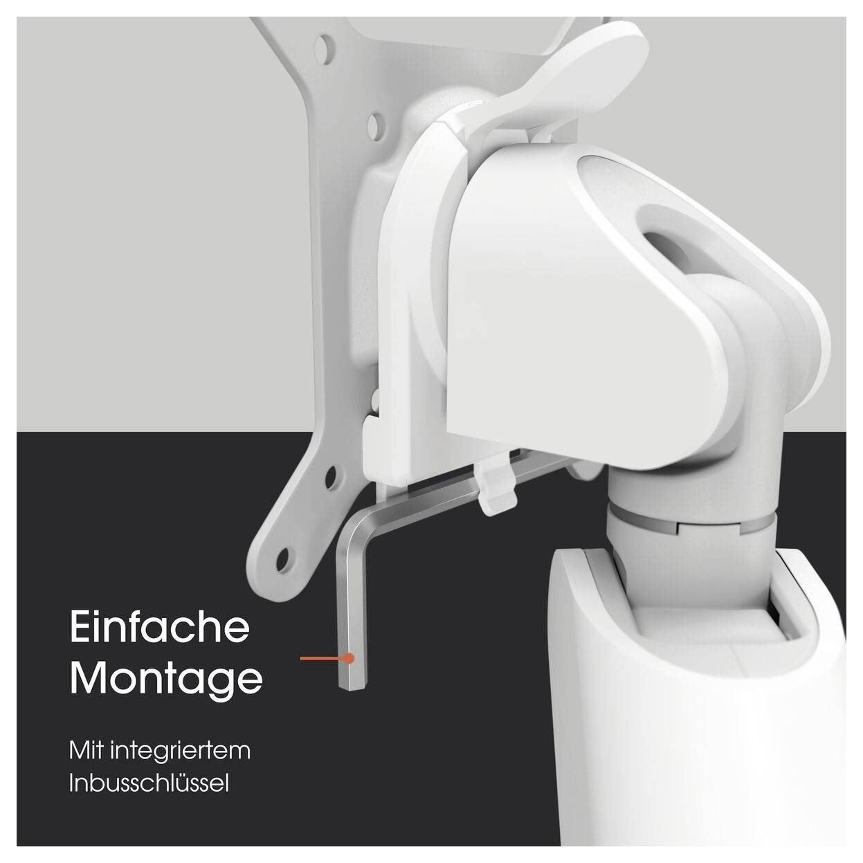 Vogel's Monitor desk mount MOMO 2127 1 Display(s) 109,2 cm (43") White Tiltable, Rotatable, Height-adjustable, Swivellin-7