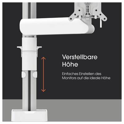 Vogel's MOMO 2137 Monitor desk mount 1 Display(s) 25,4 cm (10") - 109,2 cm (43") White Rotatable, Tiltable, Height-adjus-5