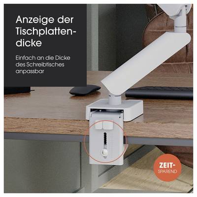 Vogel's MOMO 2137 Monitor desk mount 1 Display(s) 25,4 cm (10") - 109,2 cm (43") White Rotatable, Tiltable, Height-adjus-6