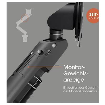 Vogel's MOMO 4136 Monitor wall mount 1 Display(s) 109,2 cm (43") Black Height-adjustable, Tiltable, Rotatable, Swivellin-5