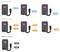 Charging adapter power distribution diagram. Shows power output options: 100W for one port, 65W/35W or 30W/65W for two ports, 65W/15W/15W for three ports.