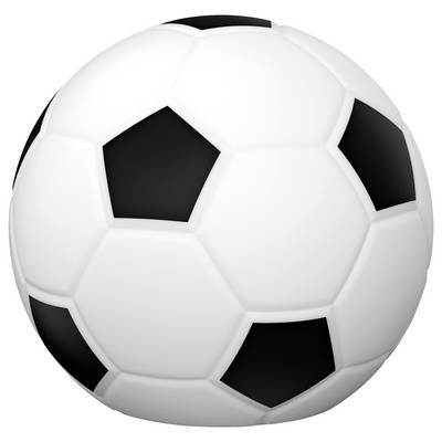 A black and white soccer ball with a classic hexagon and pentagon pattern.