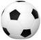 A black and white soccer ball with a classic hexagon and pentagon pattern.
