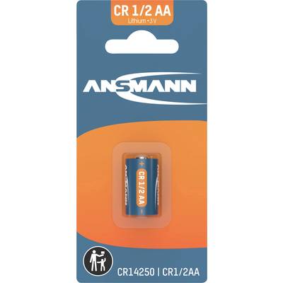 'ANS MANN CR 1/2 AA 3V Lithium battery' packaging, showing the battery enclosed.