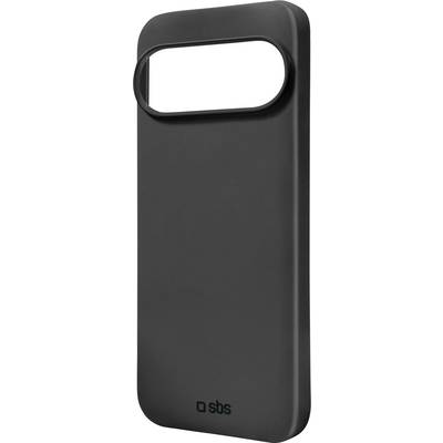 A black SBS phone case with a rounded rectangular opening at the top, designed for camera lens compatibility.