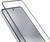 A close-up of a smartphone screen with a tempered glass screen protector partially applied, showcasing the clear and glossy surface.
