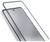A smartphone screen with a tempered glass protector partially covering it, showing a cutout for the front camera.