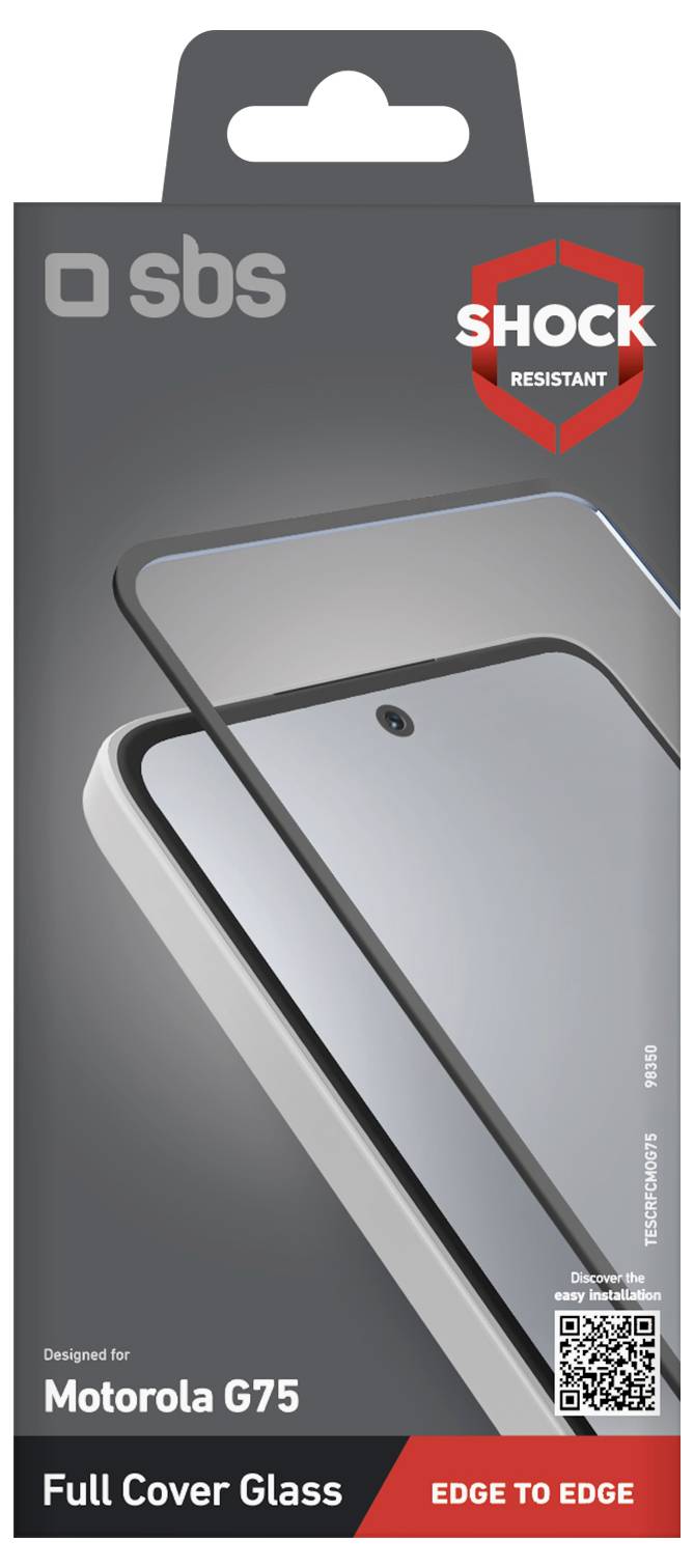 'Shock resistant full cover glass for Motorola G75, edge to edge protection.'